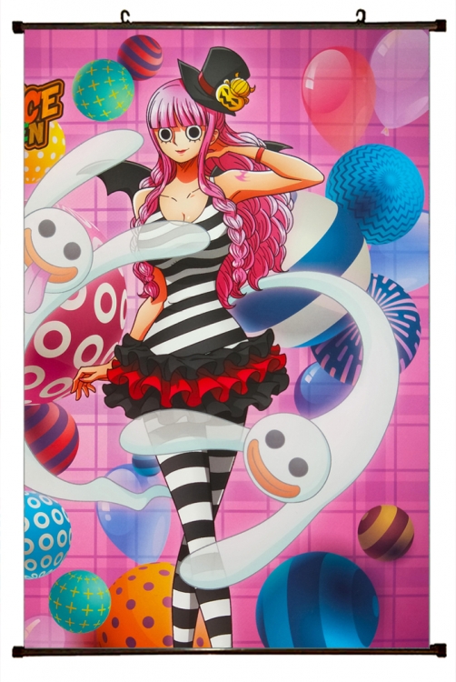 One Piece Anime black Plastic rod Cloth painting Wall Scroll 60X90CM H1384