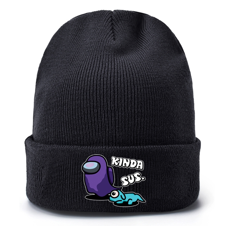 Among Us-12 Black leather color picture print wallet