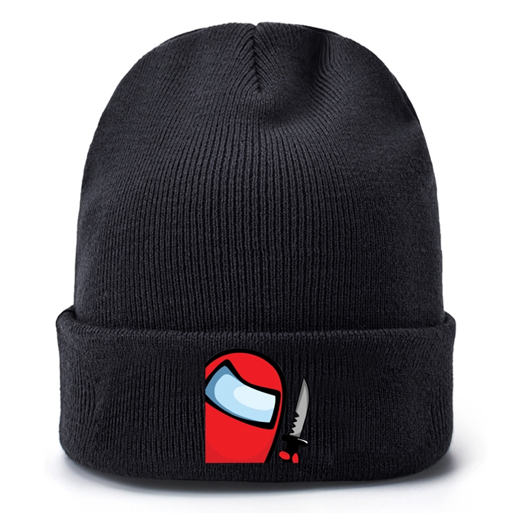 Among Us-04 Black leather color picture print wallet