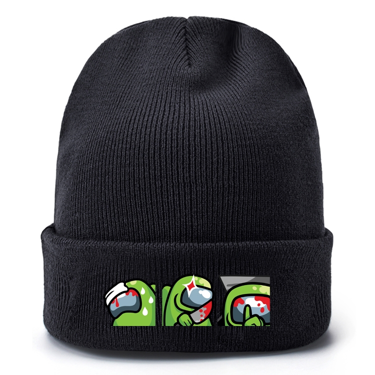 Among Us-24 Black leather color picture print wallet