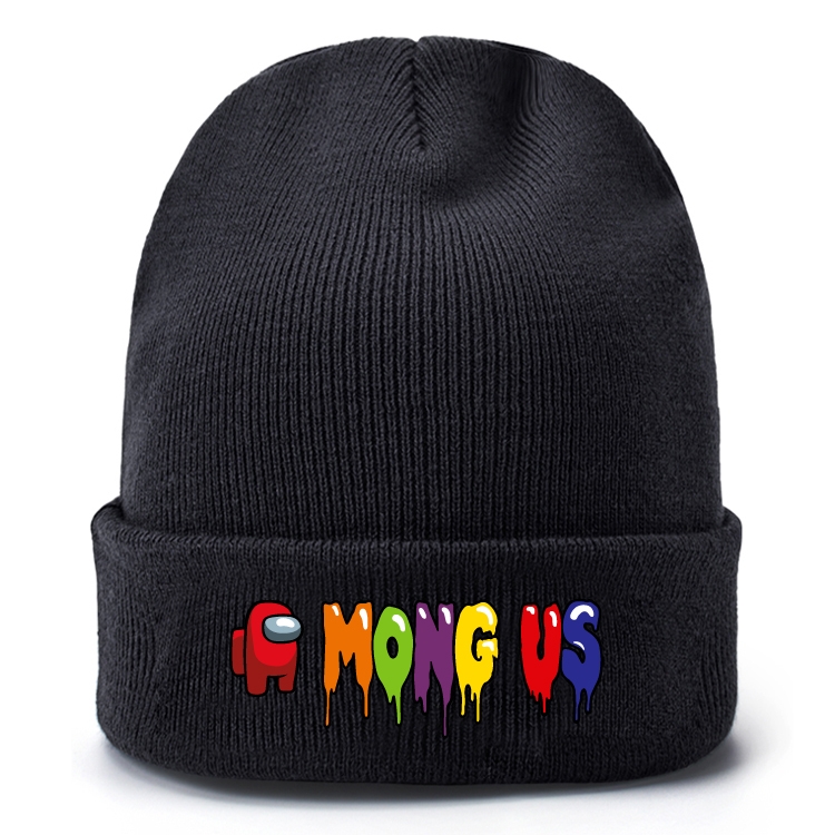 Among Us-02 Black leather color picture print wallet