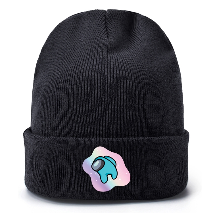 Among Us-08 Black leather color picture print wallet