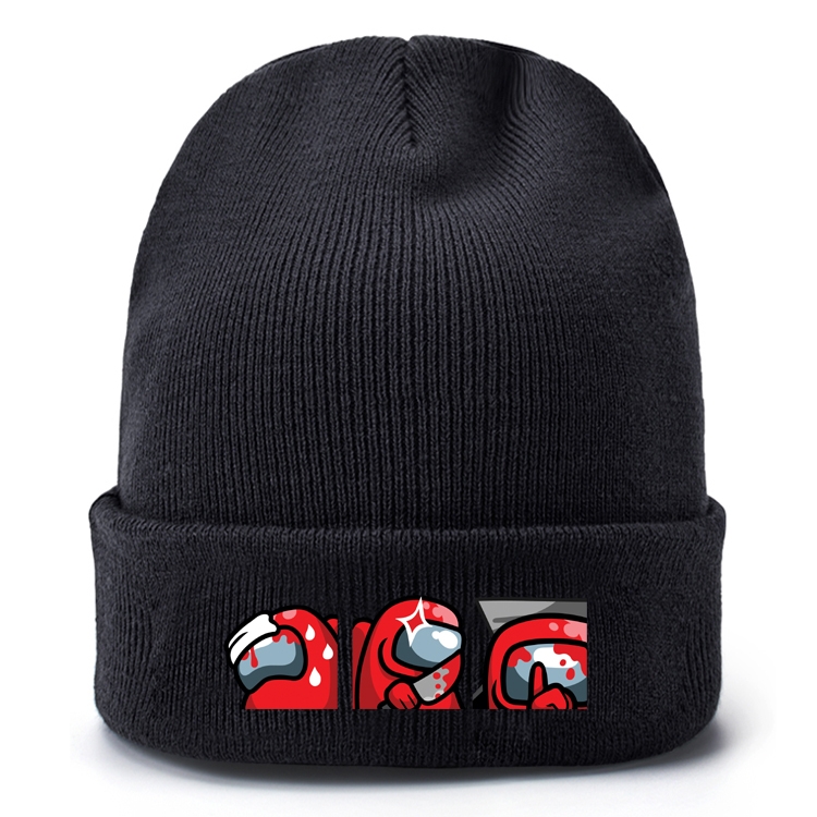 Among Us-21 Black leather color picture print wallet