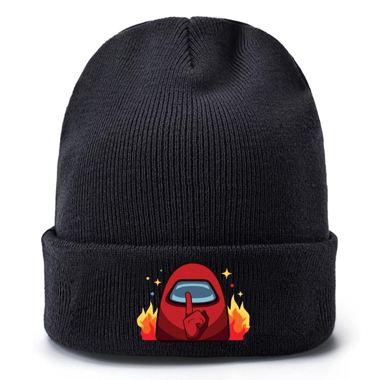 Among Us-06 Black leather color picture print wallet