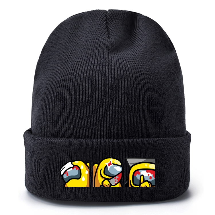 Among Us-25 Black leather color picture print wallet