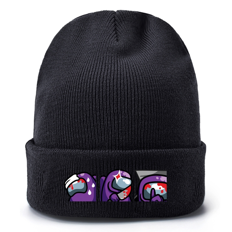 Among Us-22 Black leather color picture print wallet