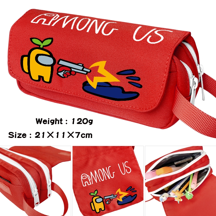 Among usWaterproof nylon double-layer pencil bag case wallet