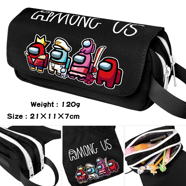 Among usWaterproof nylon double-layer pencil bag case wallet