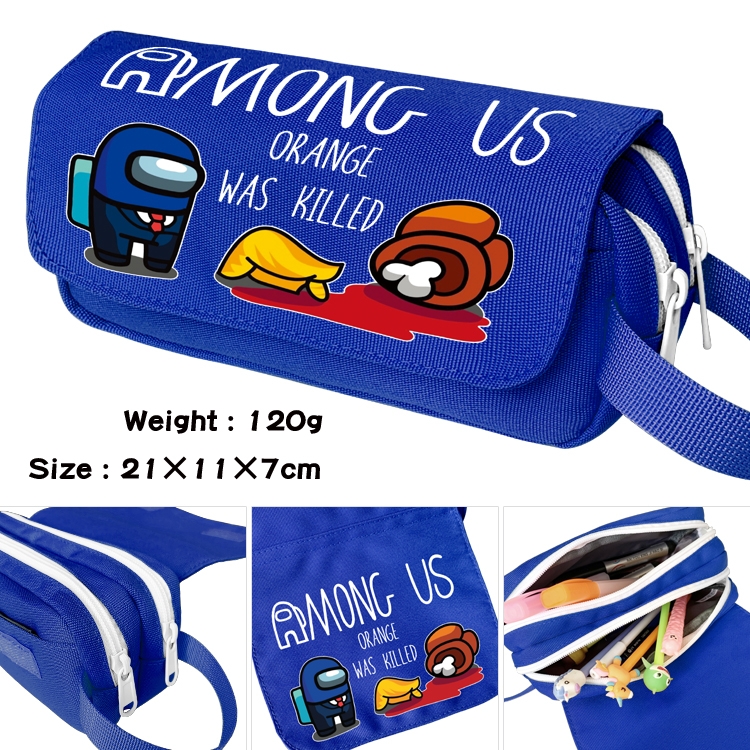 Among usWaterproof nylon double-layer pencil bag case wallet