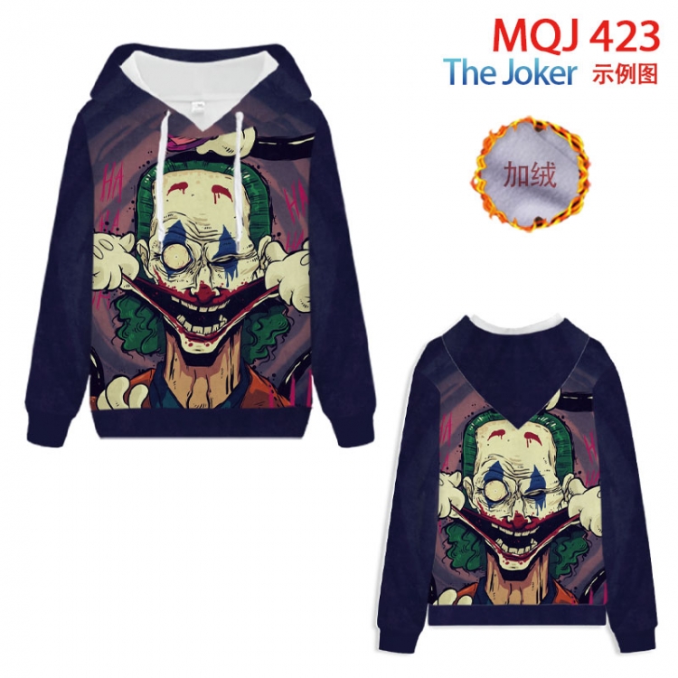 The Joker hooded plus fleece sweater 9 sizes from XXS to 4XL MQJ424