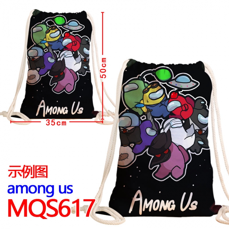 AMONG US Cartoon Drawstring Bags Bundle Backpack 50x35cm MQS617