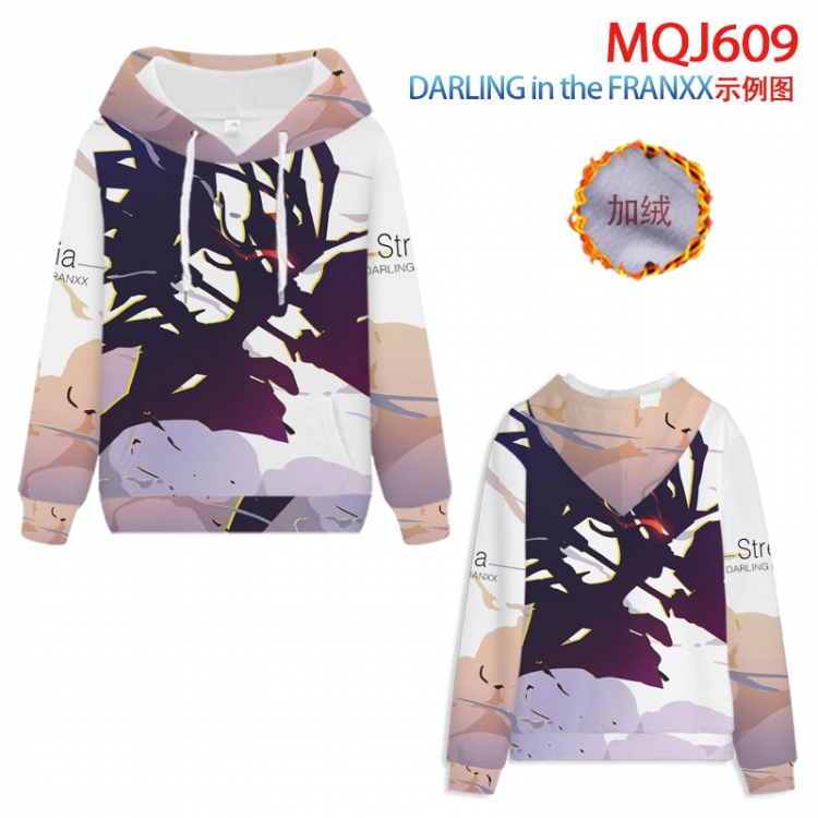 DARLING in the FRANXX hooded plus fleece sweater 9 sizes from XXS to 4XL MQJ609