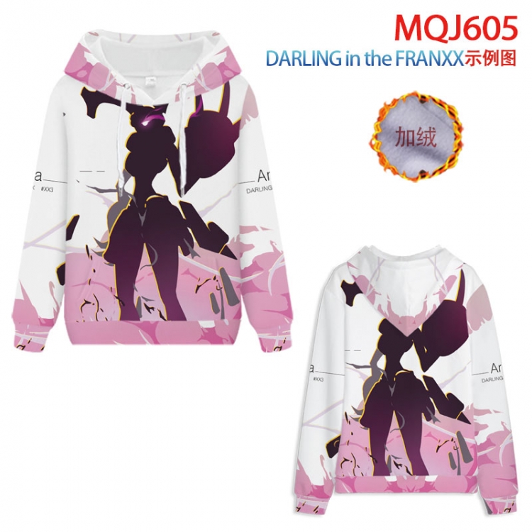 DARLING in the FRANXX hooded plus fleece sweater 9 sizes from XXS to 4XL MQJ605