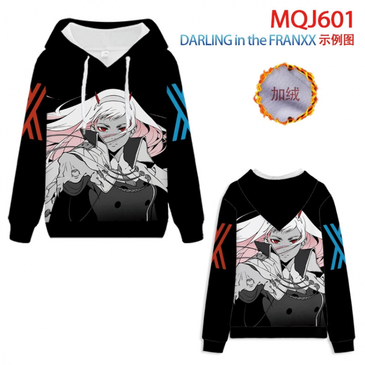 DARLING in the FRANXX hooded plus fleece sweater 9 sizes from XXS to 4XL MQJ601