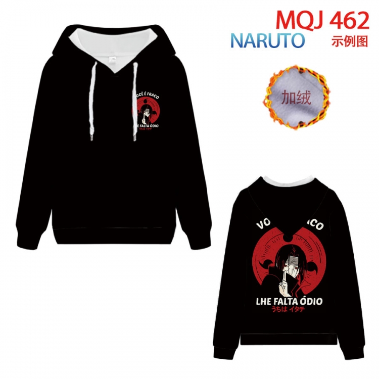 Naruto hooded plus fleece sweater 9 sizes from XXS to 4XL MQJ462