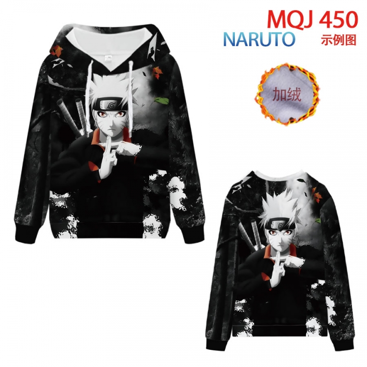 Naruto hooded plus fleece sweater 9 sizes from XXS to 4XL MQJ450