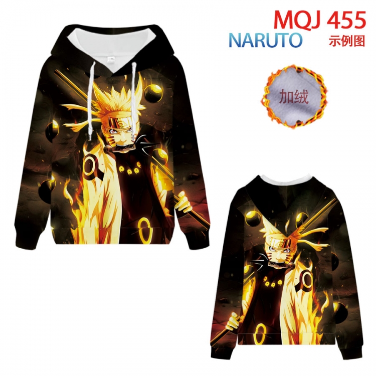 Naruto hooded plus fleece sweater 9 sizes from XXS to 4XL MQJ455