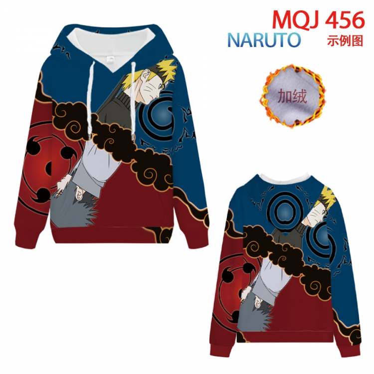 Naruto hooded plus fleece sweater 9 sizes from XXS to 4XL MQJ456