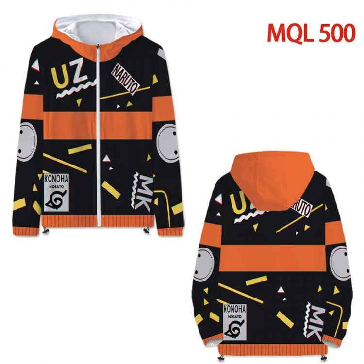 Naruto Full color coat hooded zipper trench coat S-4XL 7 size MQL500