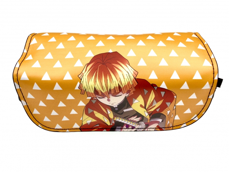 Demon Slayer Kimets Double zipper PU pencil Bag 20X10X7.5M 140G Style 1