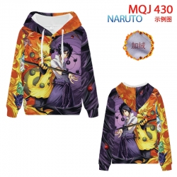 Naruto hooded plus fleece swea...