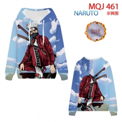 Naruto hooded plus fleece swea...