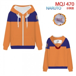 Naruto hooded plus fleece swea...