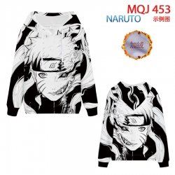 Naruto hooded plus fleece swea...
