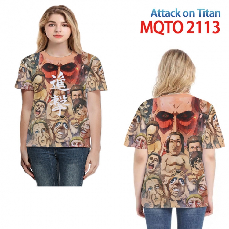 Shingeki no Kyojin Full color printed short-sleeved T-shirt  from 2XS to 4XL  MQTO 2113