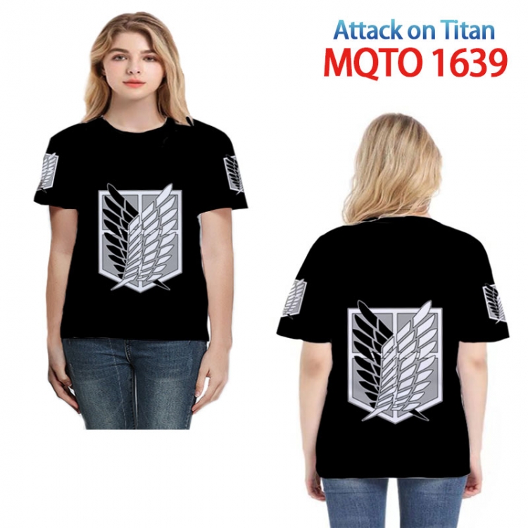 Shingeki no Kyojin Full color printed short-sleeved T-shirt  from 2XS to 4XL   MQTO-1639