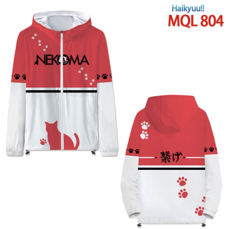 Haikyuu!! Full color coat hooded zipper trench coat S-4XL 7 size MQL-804
