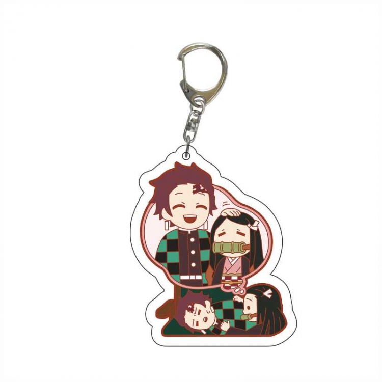 Demon Slayer Kimets Anime acrylic Key Chain  price for 5 pcs 6356