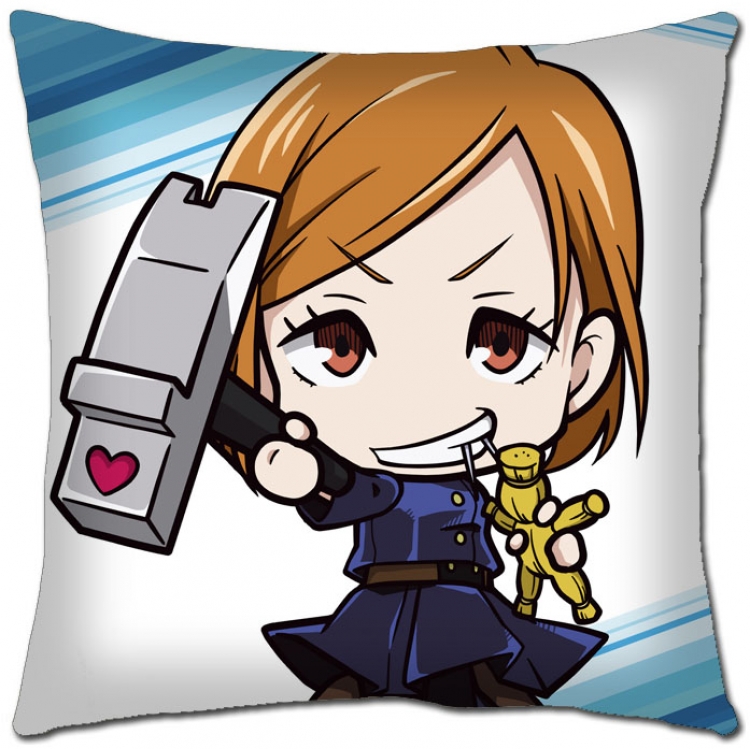 Jujutsu Kaisen Anime square full-color pillow cushion 45X45CM NO FILLING Z3-7
