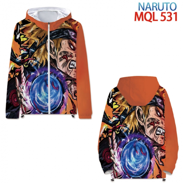 Naruto Full color coat hooded zipper trench coat S-4XL 7 size