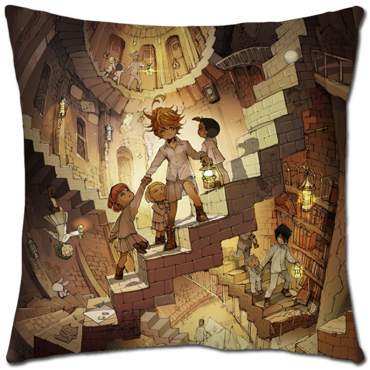 The Promised Neverla Anime square full-color pillow cushion 45X45CM NO FILLING Y2-43