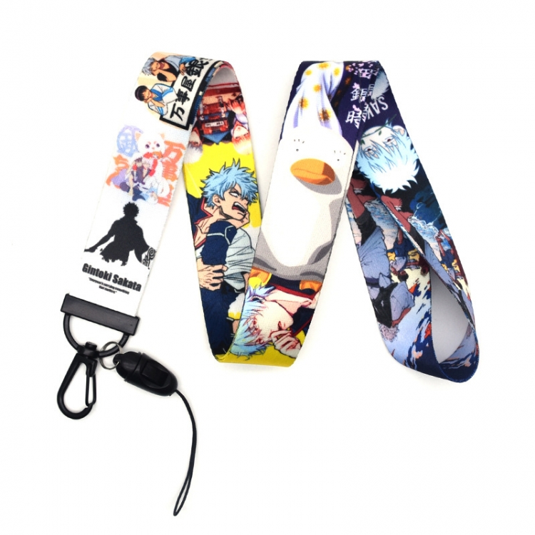 Gintama Anime lanyard mobile phone rope 45cm price for 10 pcs