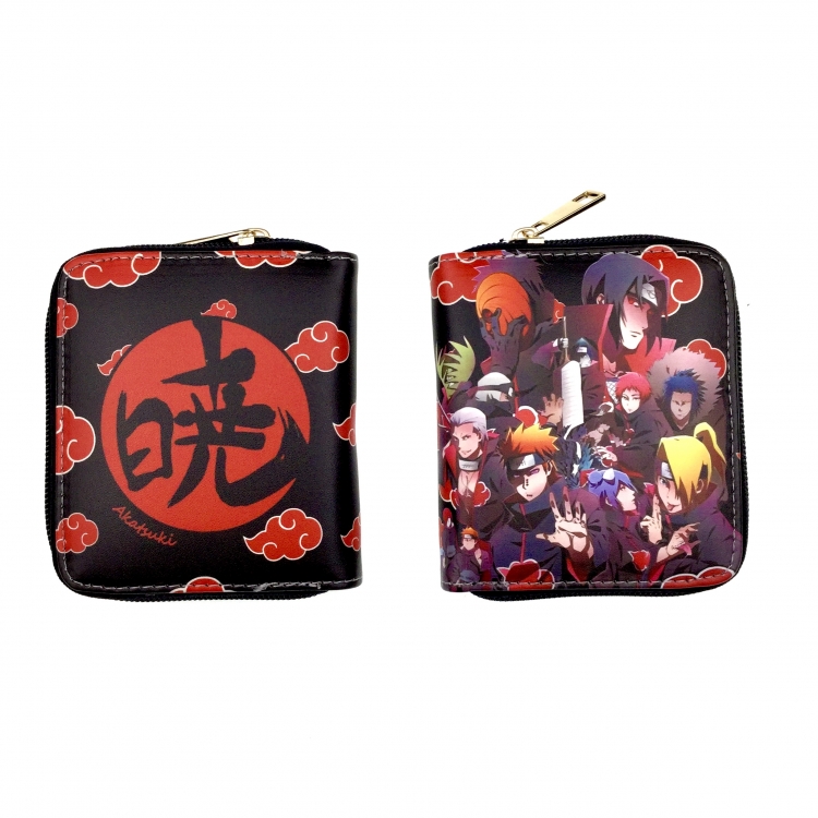 Naruto Short zipper card holder wallet 12X10CM style 2