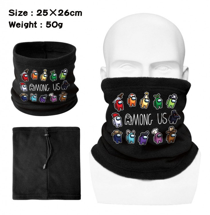Among us Polar fleece pullover bib mask scarf