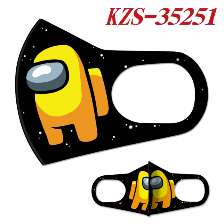Among us Ice silk cotton double-sided printing mask price for 5 pcs KZS-35251A