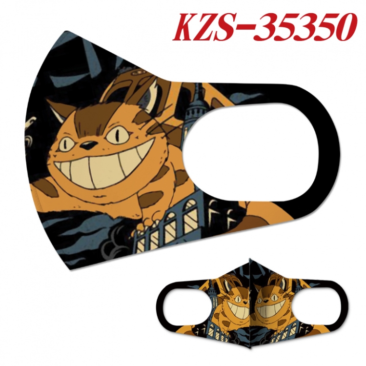 TOTORO Cartoon ice silk cotton double-sided printing mask price for 5 pcs KZS-35350A