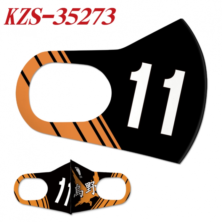 Haikyuu!! Anime ice silk cotton double-sided printing mask scarf price for 5 pcs  KZS-35273A
