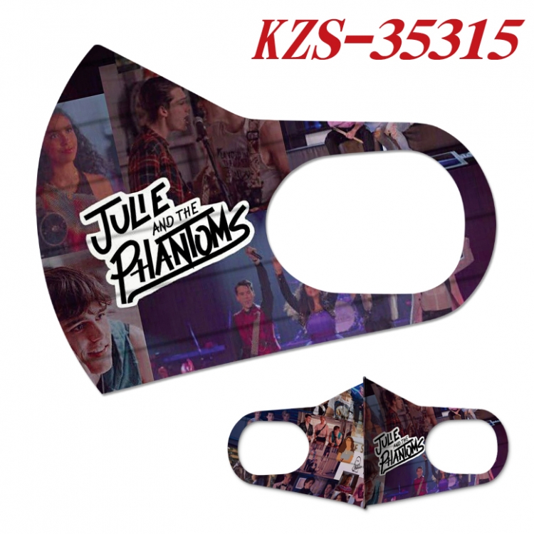 Julie and the Phantoms Anime ice silk cotton double-sided printing mask scarf price for 5 pcs  KZS-35315A