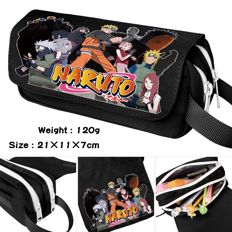Naruto  Portable waterproof double-layer pencil case Pencil Bag  20x11x7cm