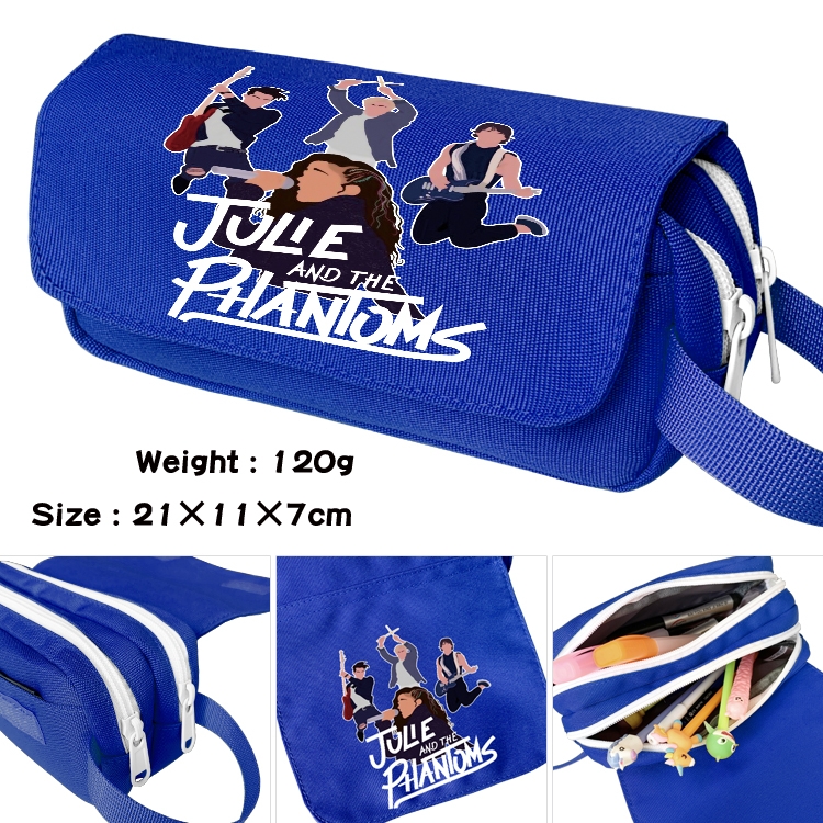 Julie and the Phantoms Portable waterproof double-layer pencil case Pencil Bag  20x11x7cm