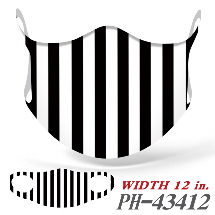 Demon Slayer Kimets Full color Ice silk seamless Mask   price for 5 pcs  PH-43412A