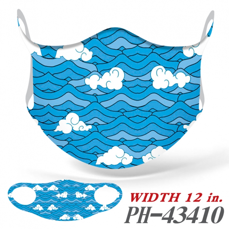 Demon Slayer Kimets Full color Ice silk seamless Mask   price for 5 pcs  PH-43410A