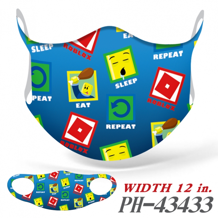 Roblox Full color Ice silk seamless Mask   price for 5 pcs PH-43433A
