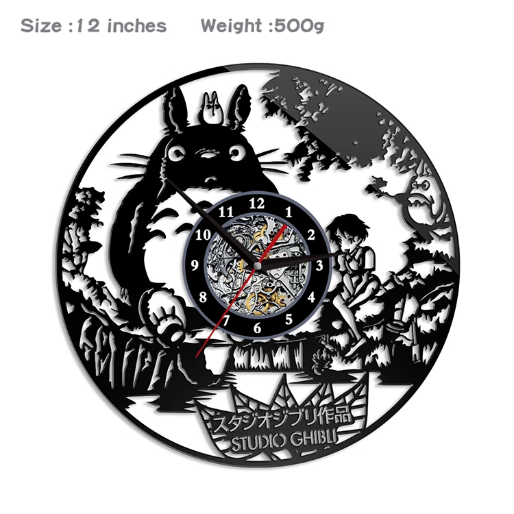 TOTORO  Creative painting wall clocks and clocks PVC material No battery LM-032