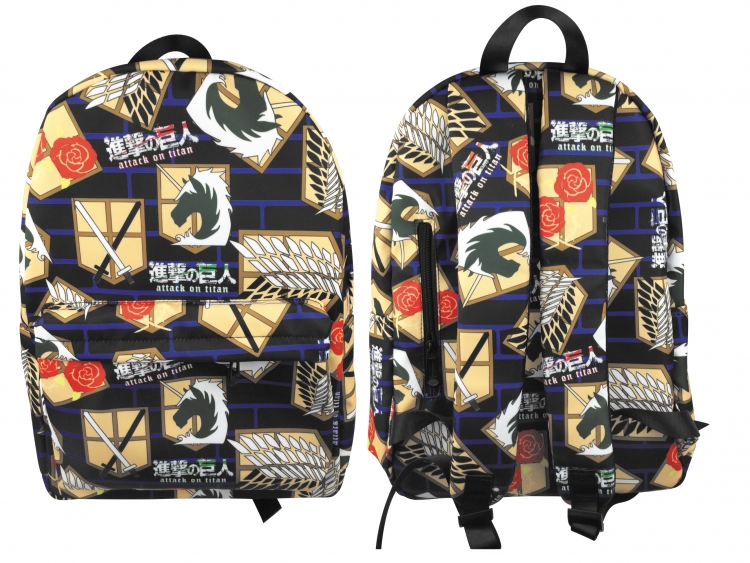 Shingeki no Kyojin Animation surrounding printed student backpack