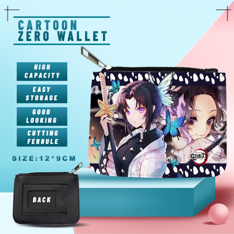 Demon Slayer Kimets PU storage bag card wallet purse 12X9cm price for 5 pcs